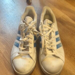 Adidas White and Blue Sneakers